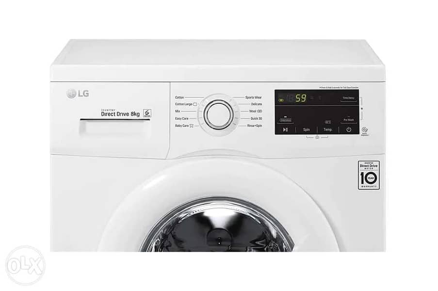 LG غسالة لجي Front Load Washing, 7 Kg, 6 Motion Direct Drive, S 3