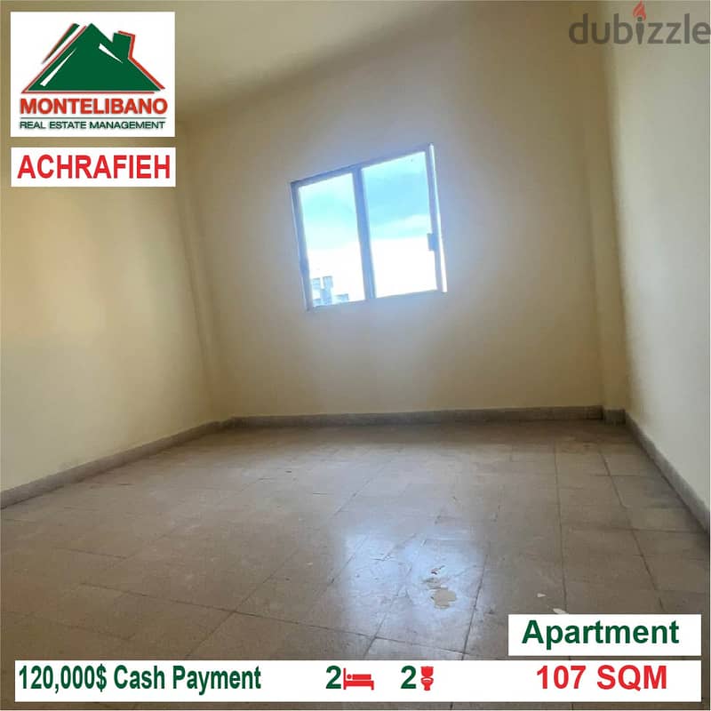 120,000$ Cash Payment!! Apartment for sale in Achrafieh!! 1