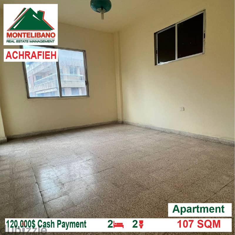 120,000$ Cash Payment!! Apartment for sale in Achrafieh!! 2