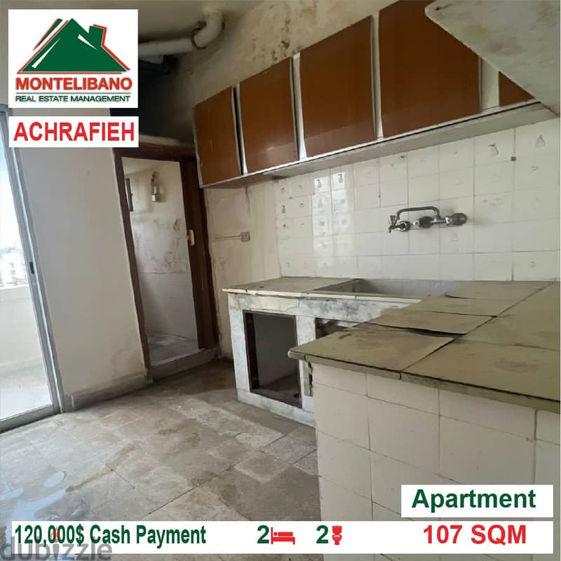 120,000$ Cash Payment!! Apartment for sale in Achrafieh!! 3