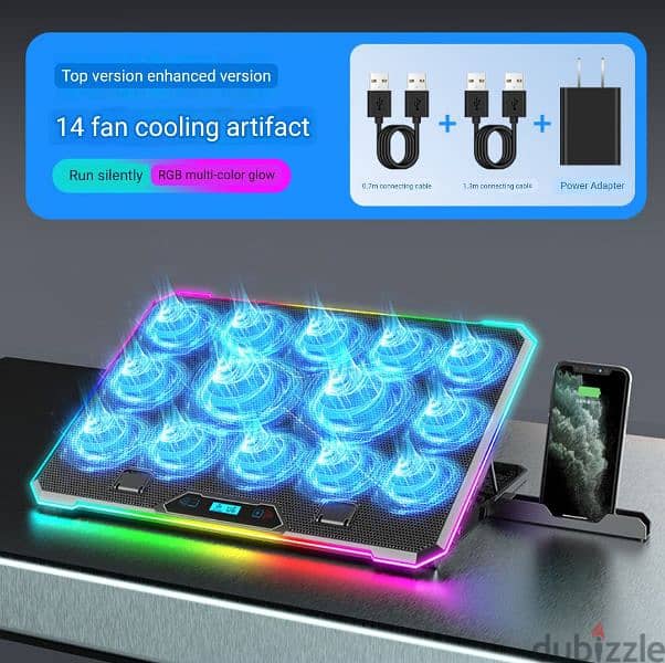 14 fans Gaming cooling pad 2