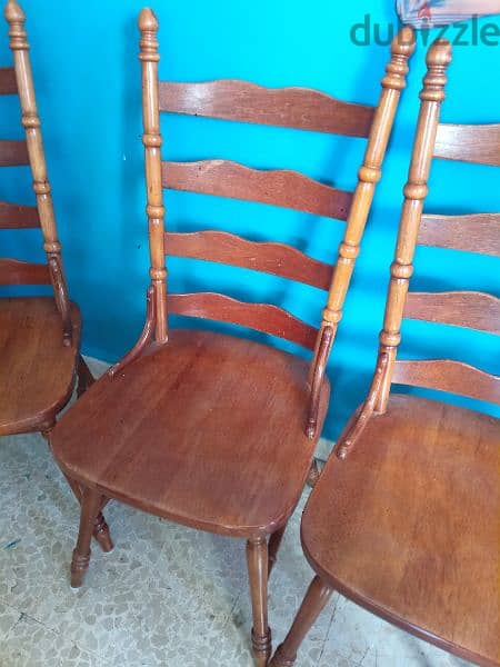 Scandinavian wood chair set كراسي خشب 1
