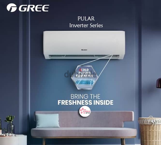 GREE AC split Inverter WiFi Hot/cold available all size of BTU 4