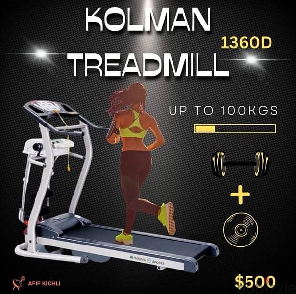 Kolman Treadmill-2 HP New! 2