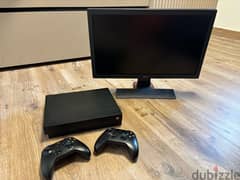 Xbox one x 4k (super good condition) and monitor benq