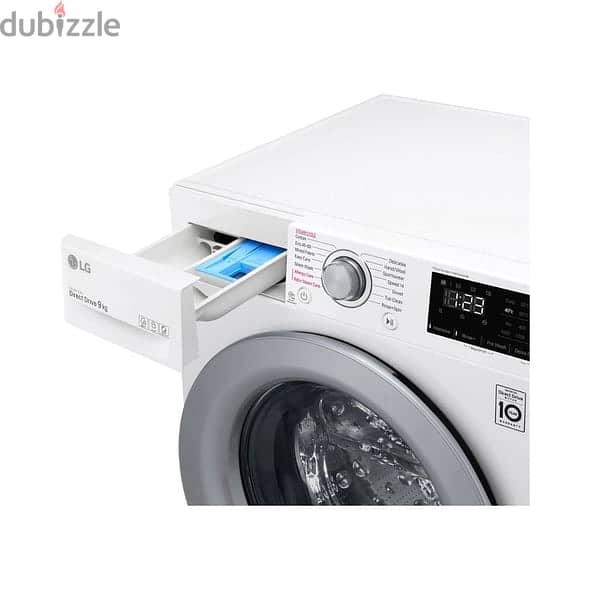 LG Washing Machine 9kg 1400 RPM White غسالة ال جي ابيض 9 ك اوتوماتيك 2