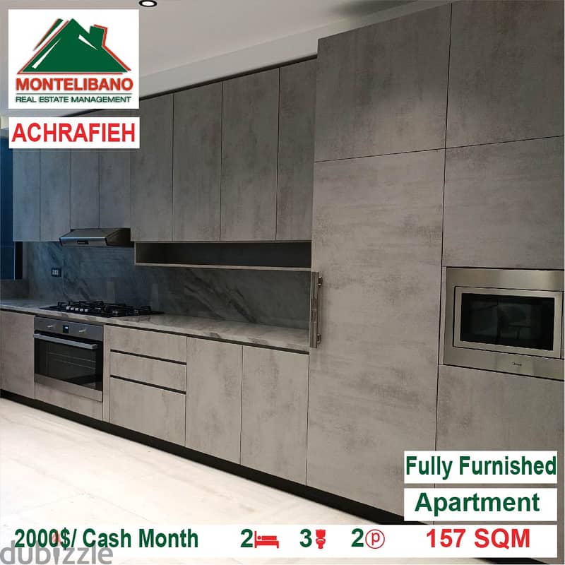 2000$/Cash Month!! Apartment for rent in Achrafieh!! 5