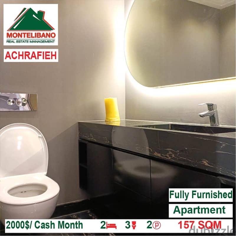 2000$/Cash Month!! Apartment for rent in Achrafieh!! 7