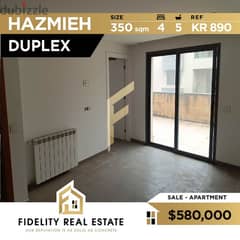Duplex Apartment for sale in Hazmieh KR890