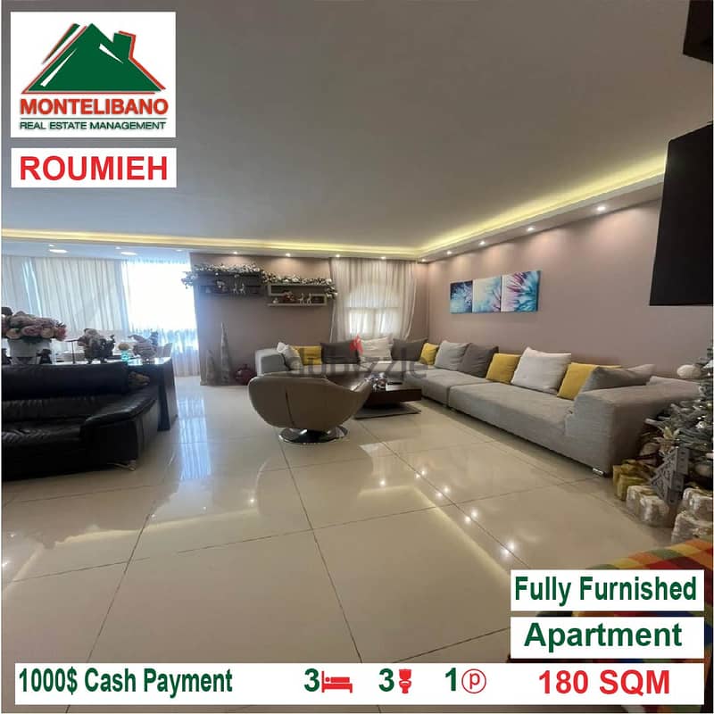 Fully Furnished Apartment for rent located in Roumieh 1