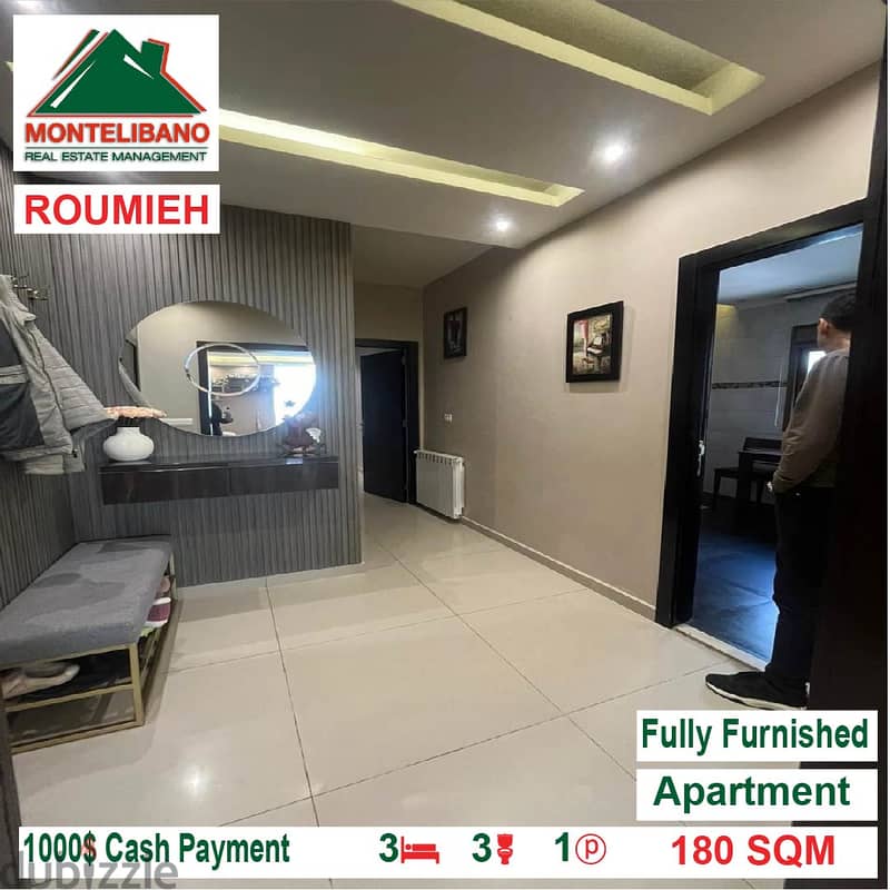 Fully Furnished Apartment for rent located in Roumieh 2