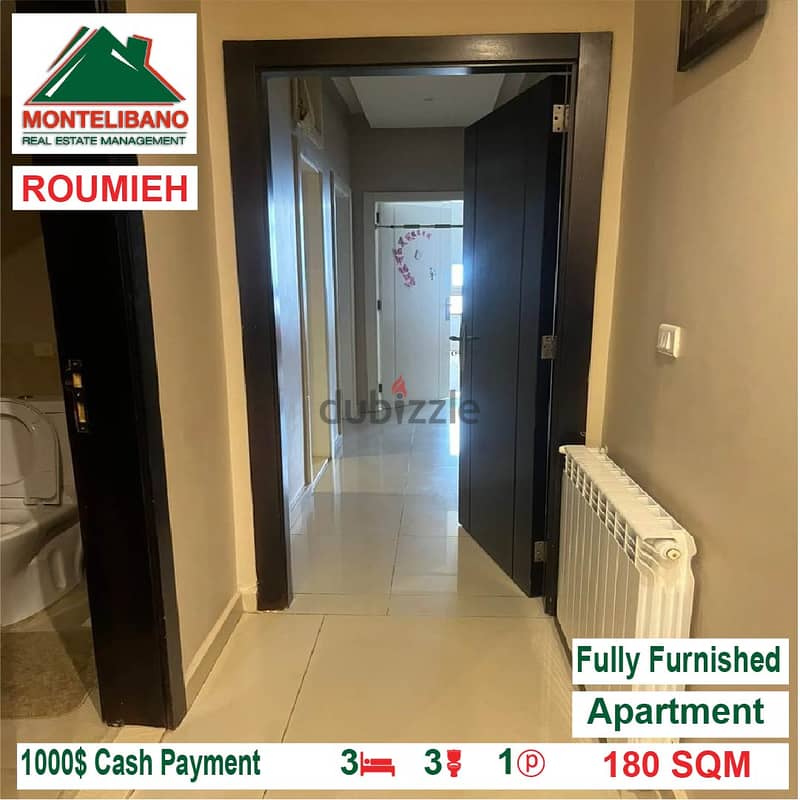 Fully Furnished Apartment for rent located in Roumieh 5