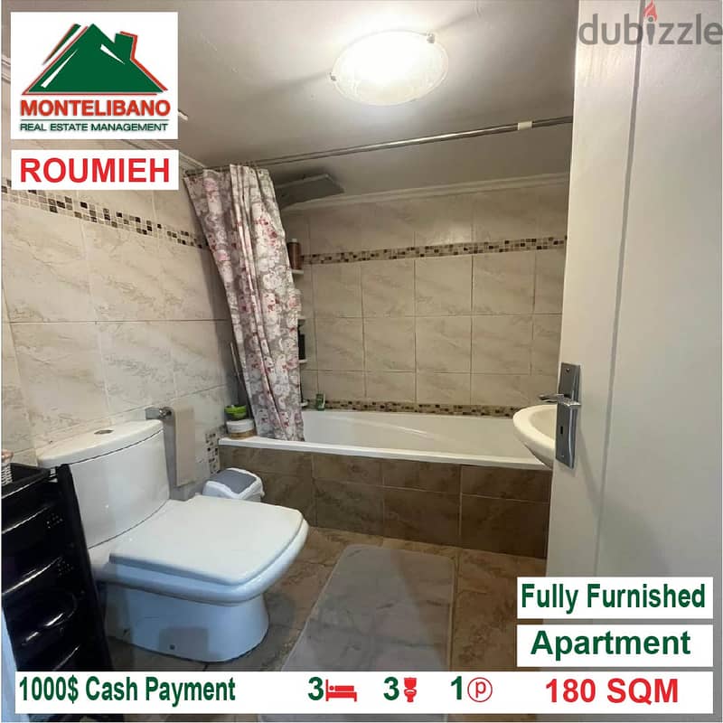 Fully Furnished Apartment for rent located in Roumieh 8