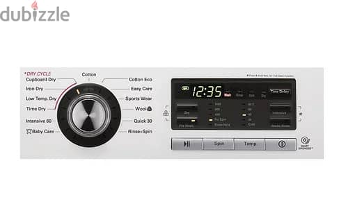 LG Washer Dryer Machine 8 kg White Direct Drive غسالة نشافة ال جي ابيض 1