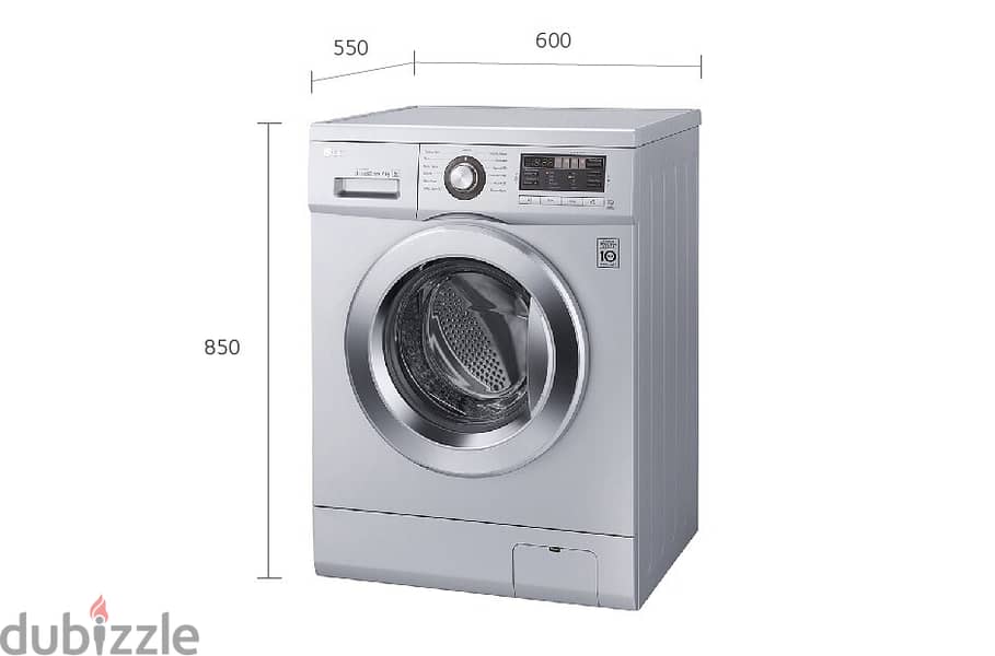 LG Washer Dryer Machine 8 kg White Direct Drive غسالة نشافة ال جي ابيض 5
