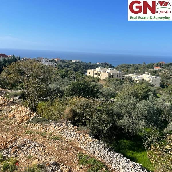 A 5000sqm X 120$/sqm land in jedayel jbeil unblockable with sea view 1