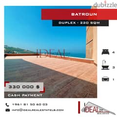 Duplex for sale in Batroun دوبلكس ٢٢٠ م للبيع في البترونref#JCF-AM4801 0