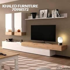 New TV Unit colour white and oak high quality 0