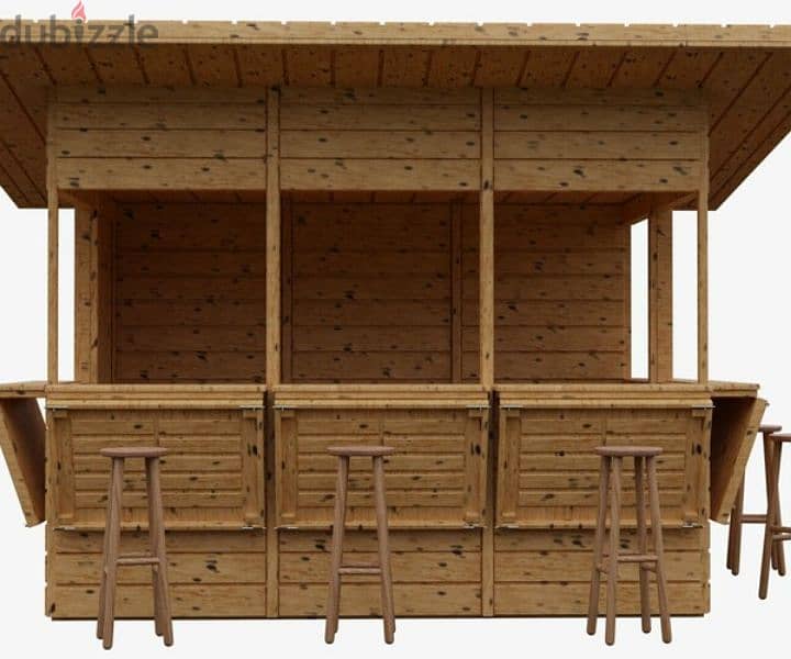 wooden kiosk 3x2 1