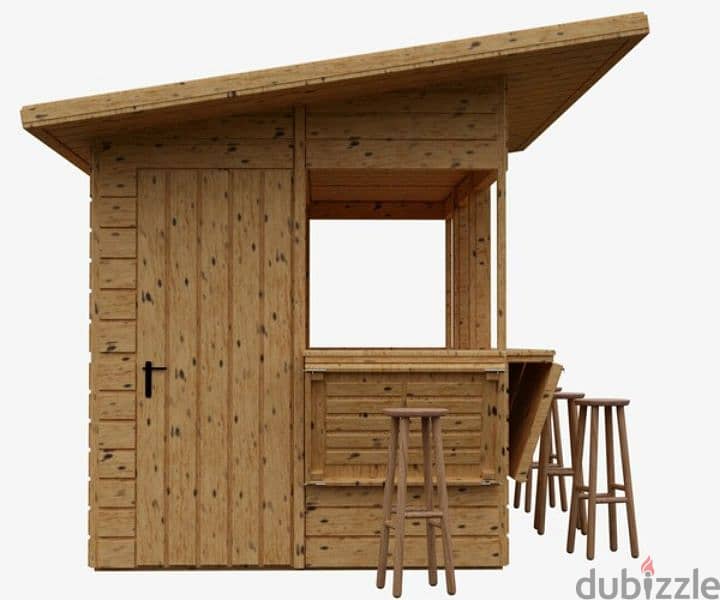 wooden kiosk 3x2 2