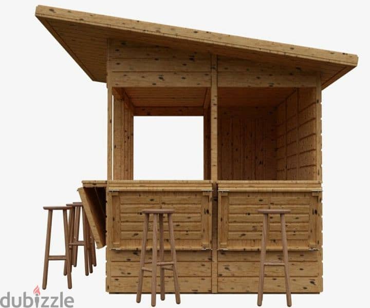 wooden kiosk 3x2 3