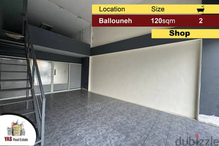 Ballouneh 120m2 | Shop | Main Road | Excellent Condition |