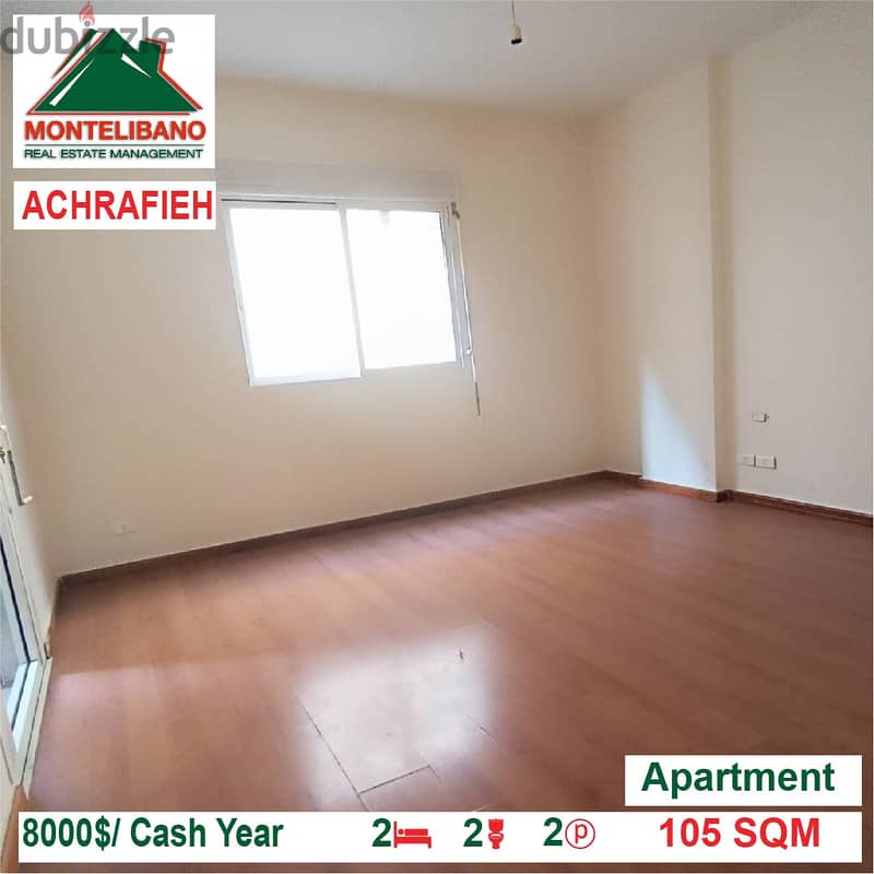 8000$/Cash Year!! Apartment for rent in Achrafieh!! 1