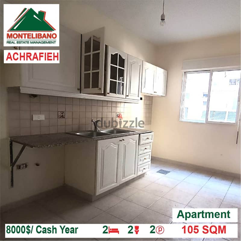 8000$/Cash Year!! Apartment for rent in Achrafieh!! 2