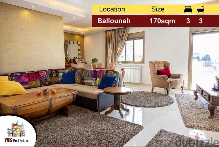 Ballouneh 170m2 | Luxury | Catch | Panoramic View | Prime | 0
