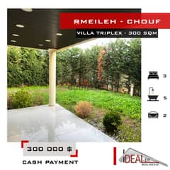Villa Triplex for sale in Chouf 300 000$  فيللا للبيع ref#jj26050
