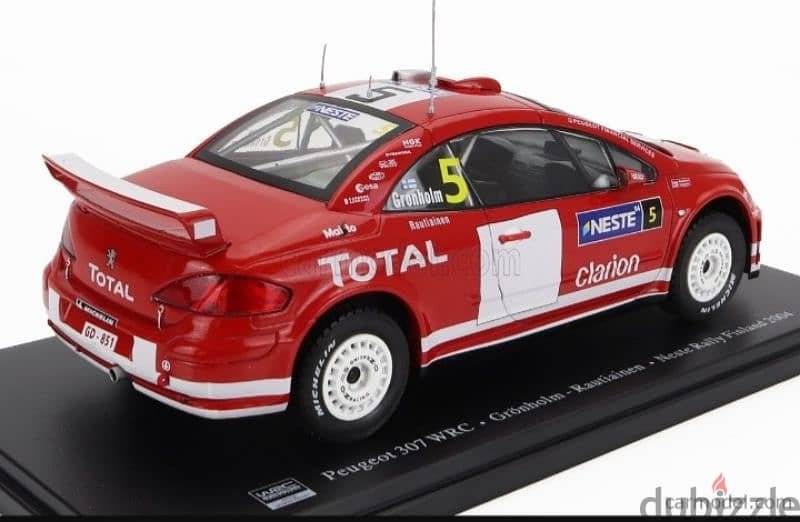 Peugeot 307 WRC (Rally Finland 2004) diecast car model 1;24. 2