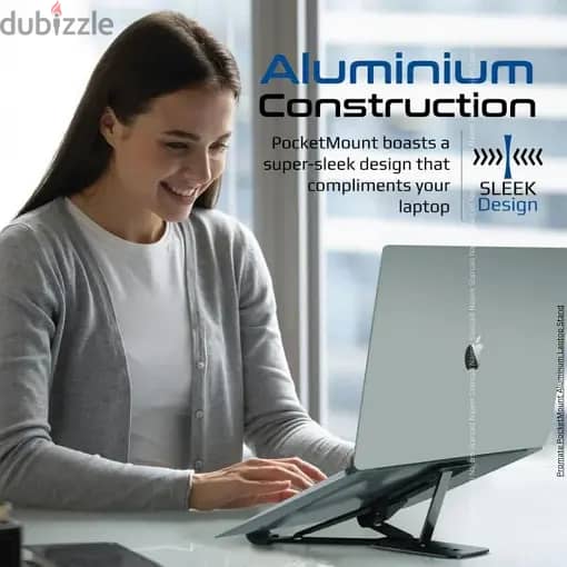 Promate PocketMount Aluminum Laptop Stand 1