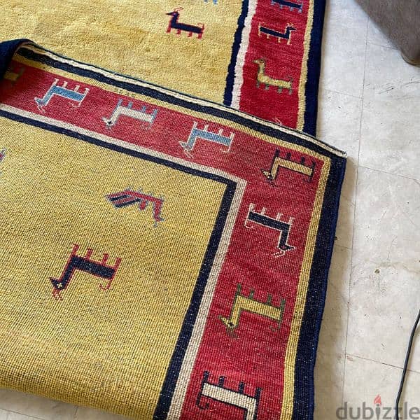 PERSIAN GABBEH RUG hand made 2.5cm thick size 205*300- سجادة عجمي 1