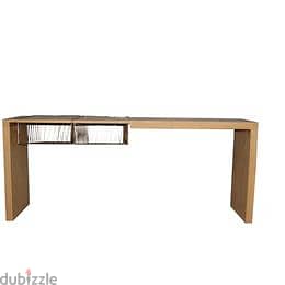 Wooden TV unit + 2x IKEA Kallax Baskets 1