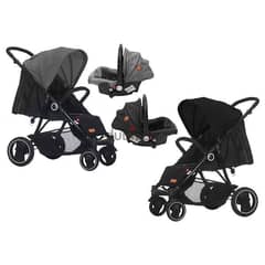 Baby Stroller with Car Seat and Swivel and Brakes Front Wheel 0
