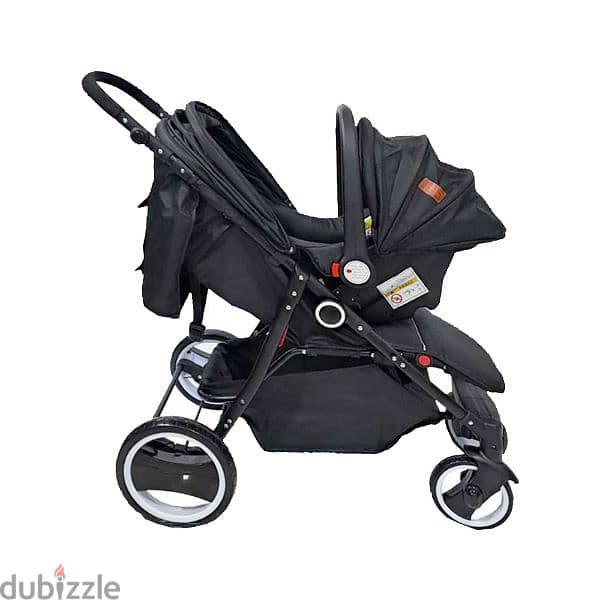 Baby Stroller with Car Seat and Swivel and Brakes Front Wheel 1