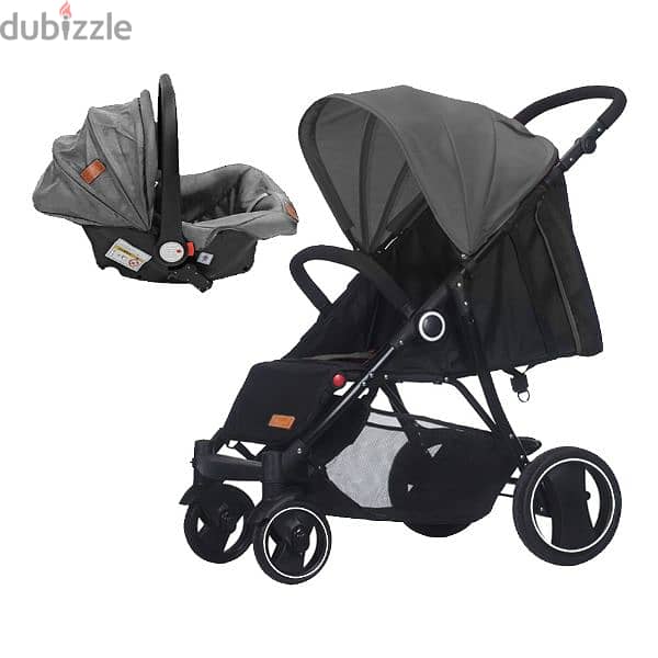 Baby Stroller with Car Seat and Swivel and Brakes Front Wheel 3