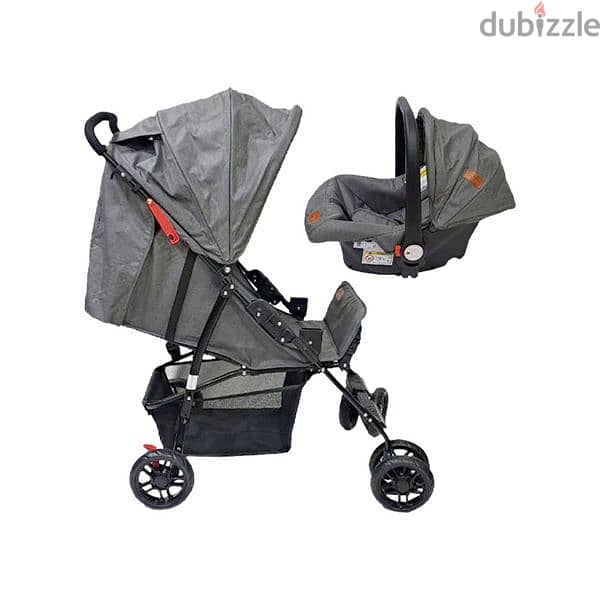 Baby Stroller with 360-degree Rotating Wheels and Baby Car Seat 2