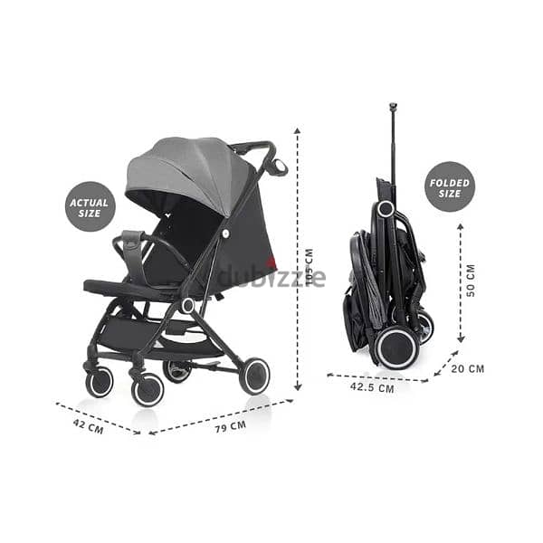 Compact Travel Baby Stroller with Cup Holder & Sleep Shade 1