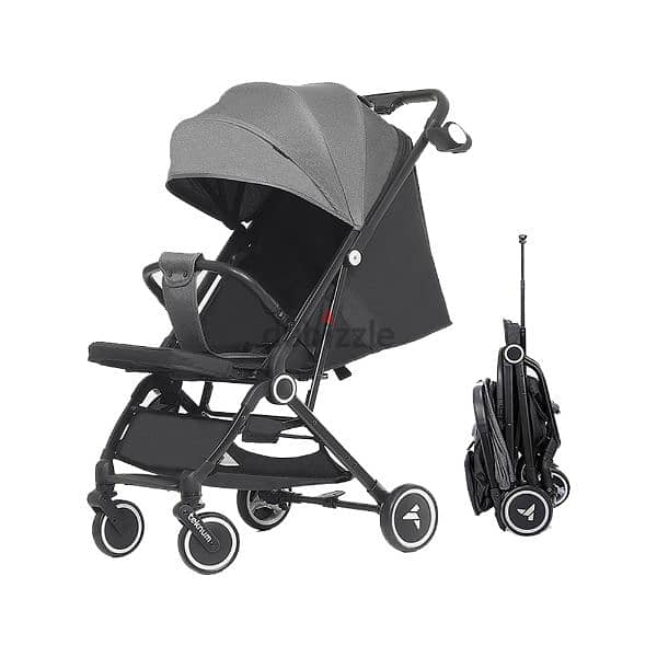 Compact Travel Baby Stroller with Cup Holder & Sleep Shade 2