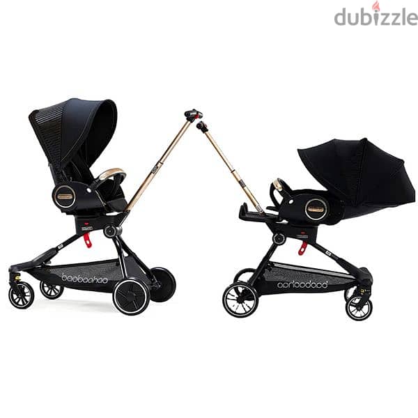 Luxurious 360° Rotating folding stroller with Lying Position 2
