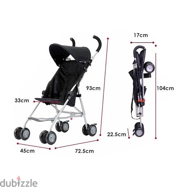 Lightweight Foldable Baby Stroller 1