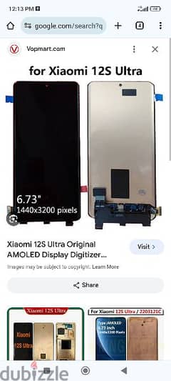 original screen amoled 1b color for xiaomi 12s ultra