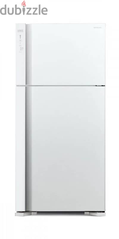 Hitachi two-door refrigerator, white, براد هيتاشي بابين ابيض 25 قدم