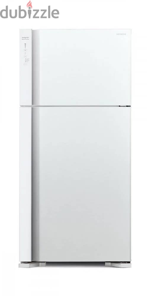 Hitachi two-door refrigerator, white, براد هيتاشي بابين ابيض 25 قدم 0