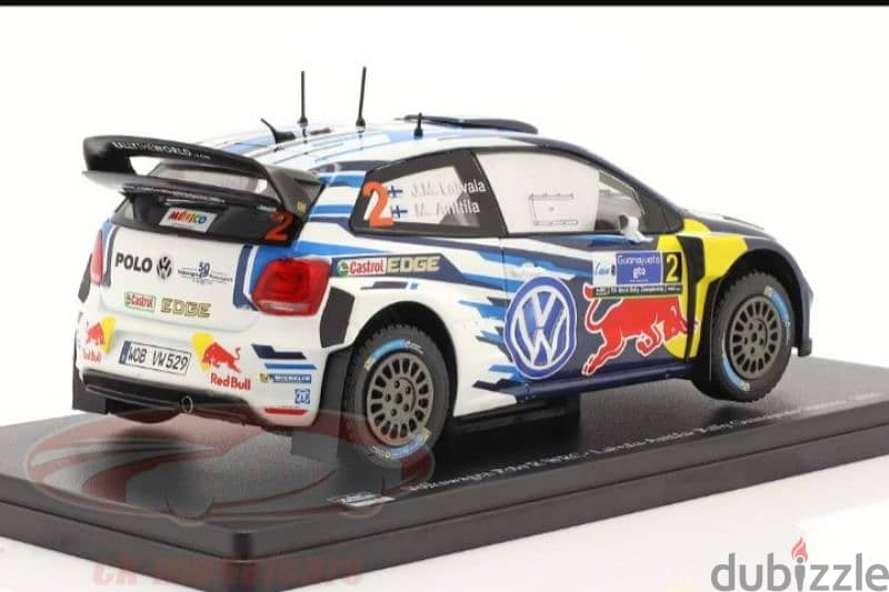 VW Polo R WRC (Rally Mexico 2016) diecast car model 1:24. 3