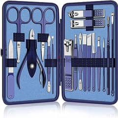 Nail Set Tool Kit,18 PCS Manicure & Pedicure Products, Stainless Manic