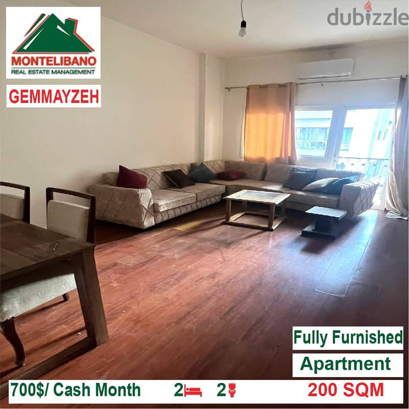 700$/Cash Month!! Apartment for rent in Gemmayzeh!! 1