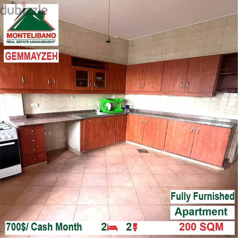 700$/Cash Month!! Apartment for rent in Gemmayzeh!! 3