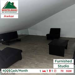 400$Cash/Month!!Studio for rent in Awkar(Prime location)!! 0